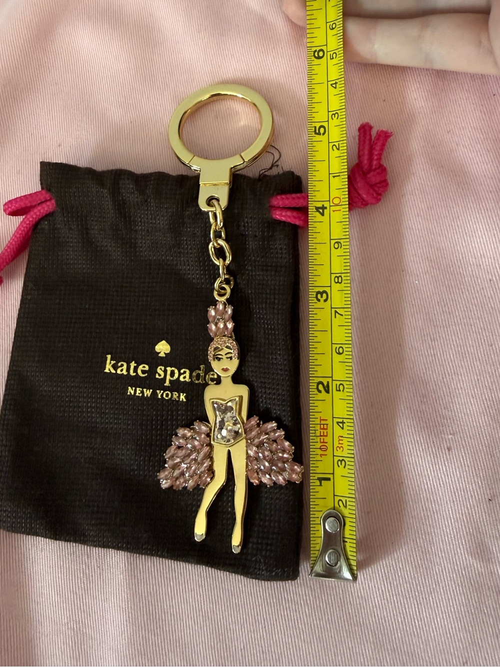 Kate Spade On Pointe Showgirl Bag Charm Keychain - Rare - Picture 3 of 3